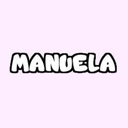 Coloring page first name MANUELA