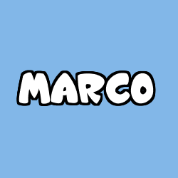 Coloring page first name MARCO