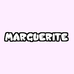 Coloring page first name MARGUERITE