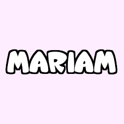 Coloring page first name MARIAM