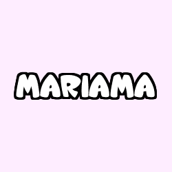 Coloring page first name MARIAMA