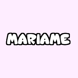 Coloring page first name MARIAME