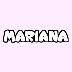 Coloring page first name MARIANA