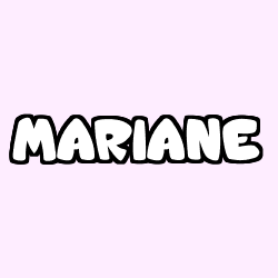 Coloring page first name MARIANE