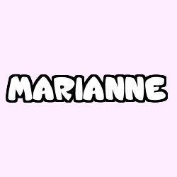 Coloring page first name MARIANNE