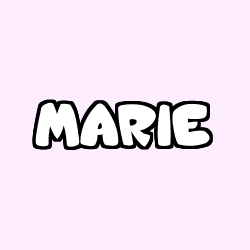 Coloring page first name MARIE