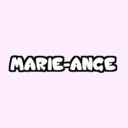 Coloring page first name MARIE-ANGE