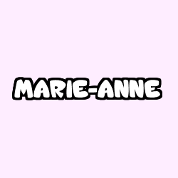 Coloring page first name MARIE-ANNE