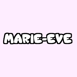 Coloring page first name MARIE-EVE