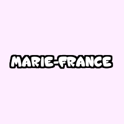 Coloring page first name MARIE-FRANCE