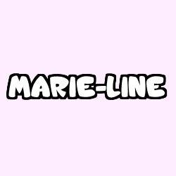 Coloring page first name MARIE-LINE