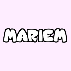 Coloring page first name MARIEM