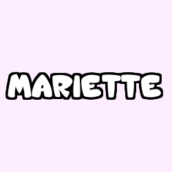 Coloring page first name MARIETTE