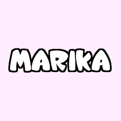 Coloring page first name MARIKA