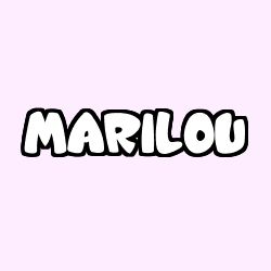 Coloring page first name MARILOU