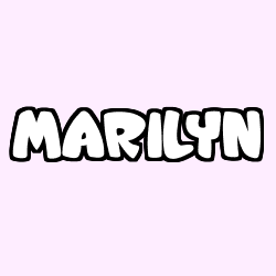 Coloring page first name MARILYN