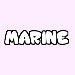 Coloring page first name MARINE
