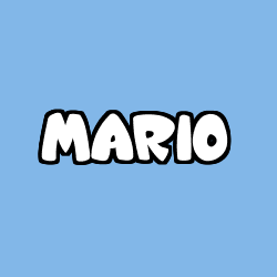 Coloring page first name MARIO