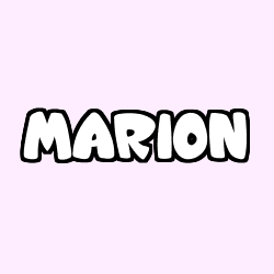 Coloring page first name MARION