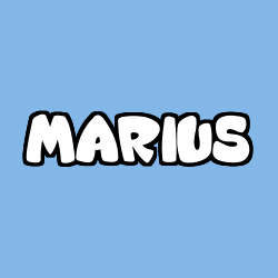 Coloring page first name MARIUS