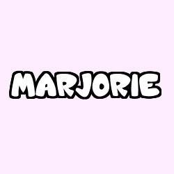 Coloring page first name MARJORIE