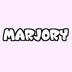 Coloring page first name MARJORY