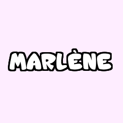 Coloring page first name MARLÈNE