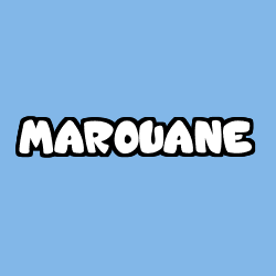 Coloring page first name MAROUANE