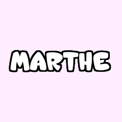 Coloring page first name MARTHE
