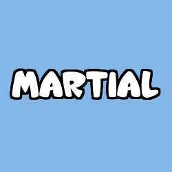 Coloring page first name MARTIAL