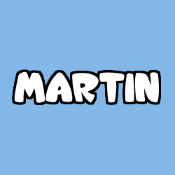 Coloring page first name MARTIN