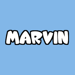 Coloring page first name MARVIN