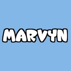 Coloring page first name MARVYN