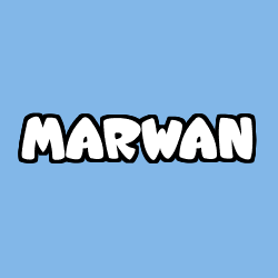 Coloring page first name MARWAN