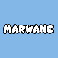 Coloring page first name MARWANE
