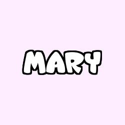 Coloring page first name MARY