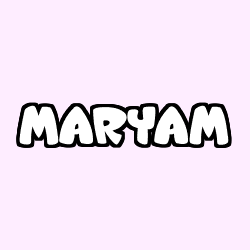Coloring page first name MARYAM