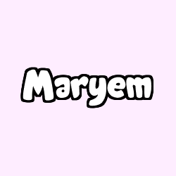 Coloring page first name Maryem