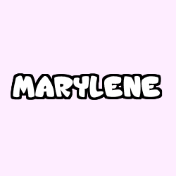 Coloring page first name MARYLENE