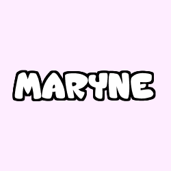 Coloring page first name MARYNE