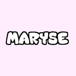 Coloring page first name MARYSE