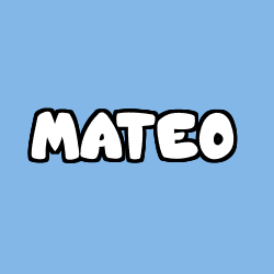Coloring page first name MATEO