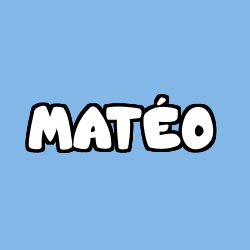Coloring page first name MATÉO