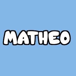 Coloring page first name MATHEO