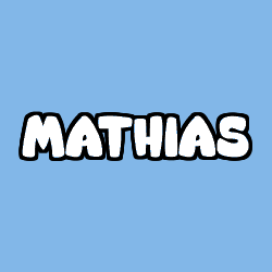 Coloring page first name MATHIAS