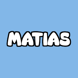 Coloring page first name MATIAS