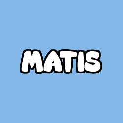Coloring page first name MATIS