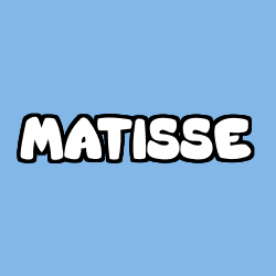Coloring page first name MATISSE