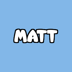 Coloring page first name MATT