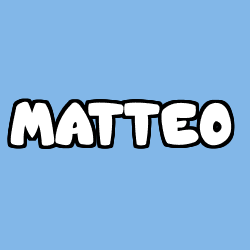 Coloring page first name MATTEO